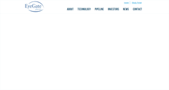 Desktop Screenshot of eyegatepharma.com